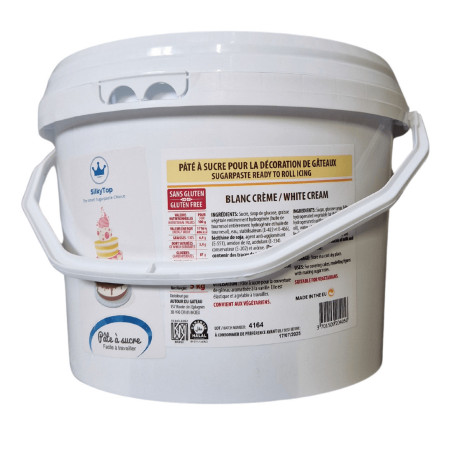 Pasta de azúcar blanca Silkytop crema 5 Kg | Diseño de la torta