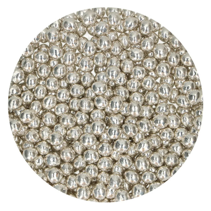 perlas de azúcar metalizadas plateadas 80 gr