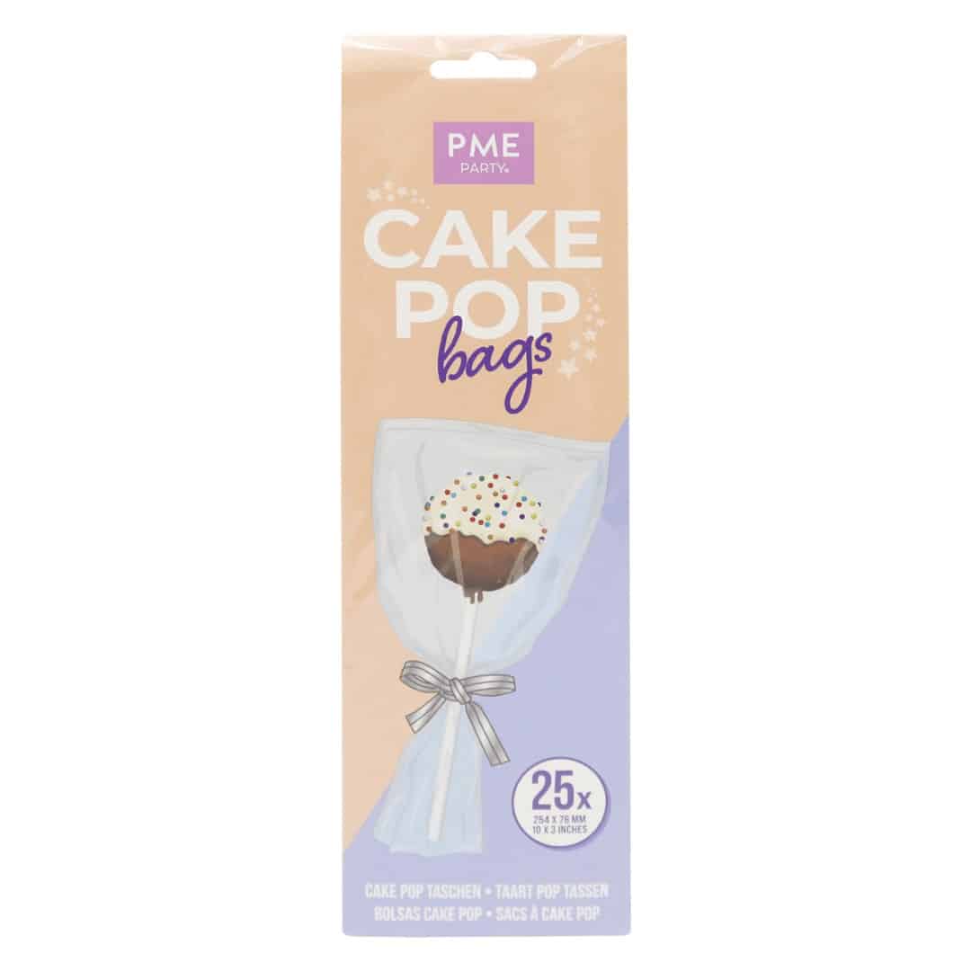 25 bolsas cakepop transparentes con cinta