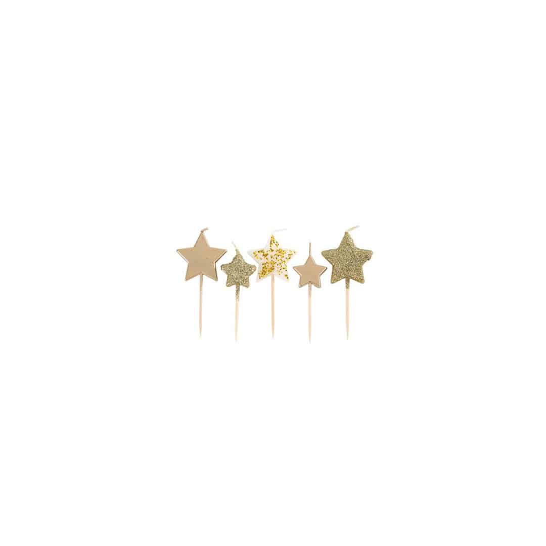 Velas estrella dorada