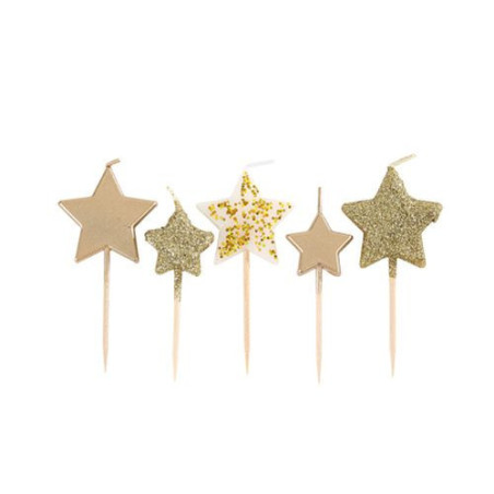 Velas estrella dorada