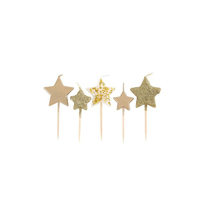 Velas estrella dorada