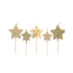Velas estrella dorada