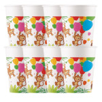 8 tazas de cumpleaños de la jungla