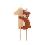 Vela de cumpleaños de osito de peluche de 1 año.