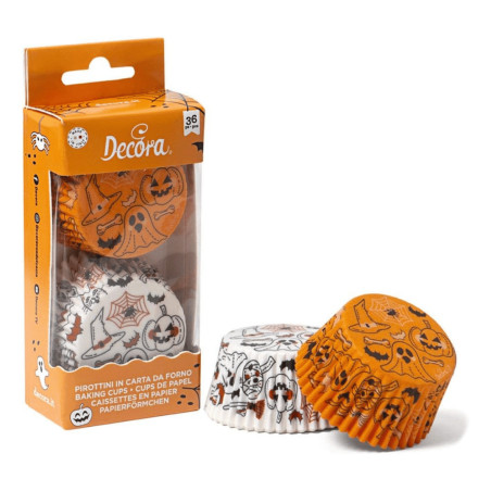 36 estuches para cupcakes de Halloween