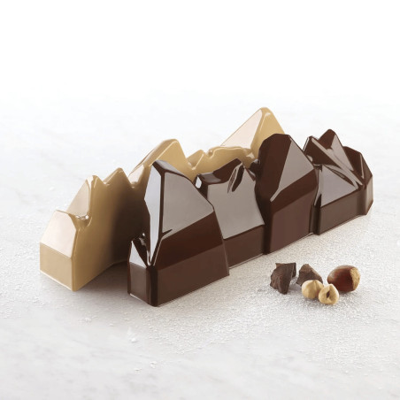 chocolate elaborado en el molde artic silikomart