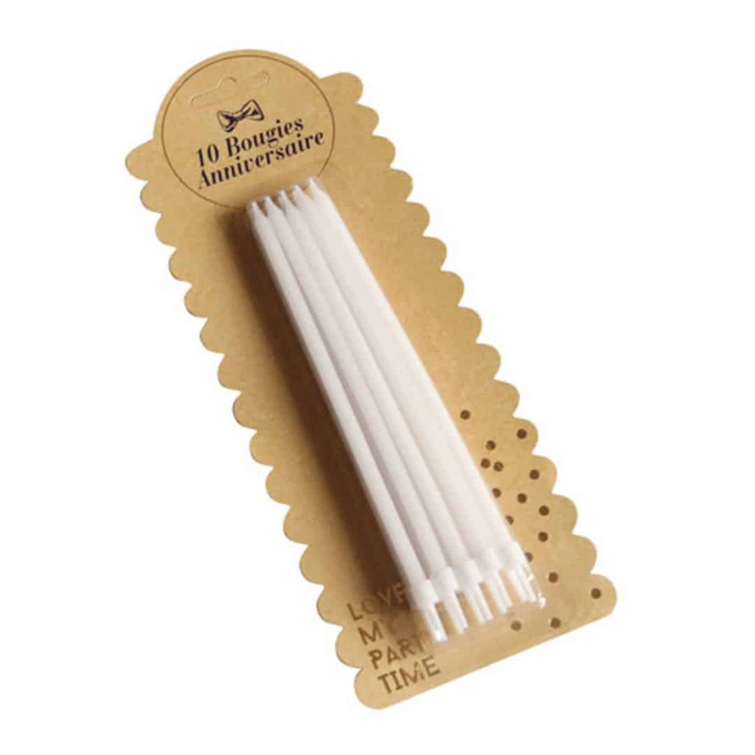10 velas blancas gigantes
