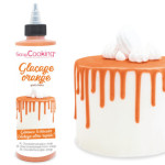 diseño de pastel y glaseado de naranja