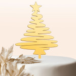 un adorno de árbol en un diseño de pastel