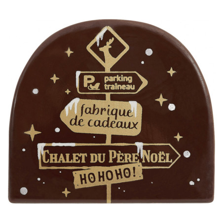 Final del tronco del panel navideño