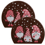 dos extremos de tronco de gnomo navideño