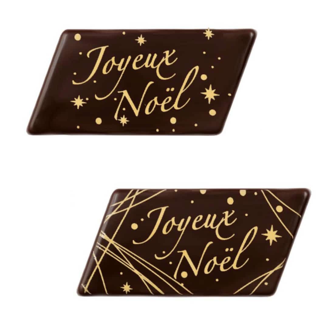 2 Bies de chocolate Feliz Navidad