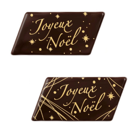 2 Bies de chocolate Feliz Navidad