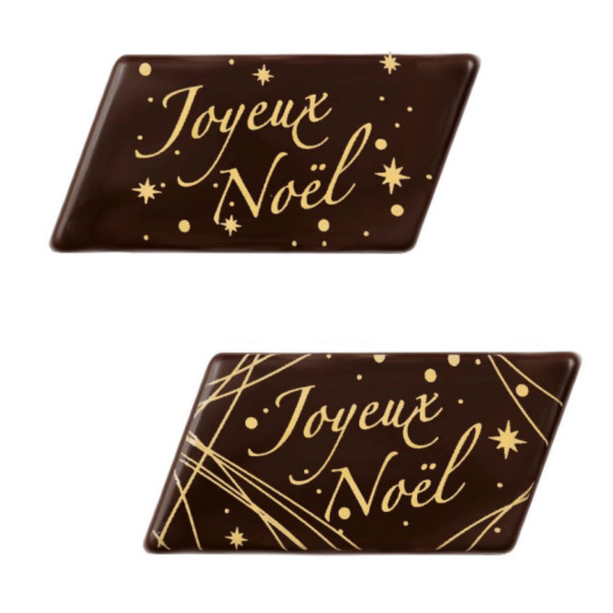 2 Bies de chocolate Feliz Navidad