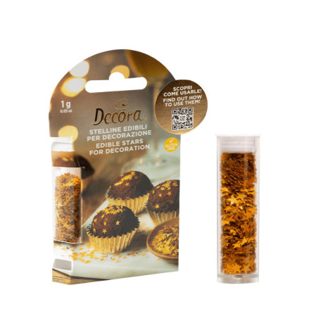 Decora estrellas doradas comestibles