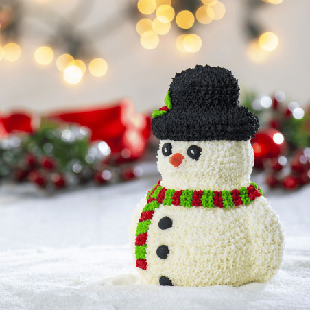 muñeco de nieve blanco 3d