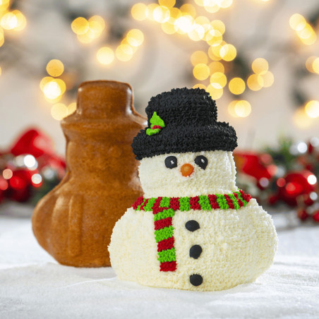 pastel de muñeco de nieve
