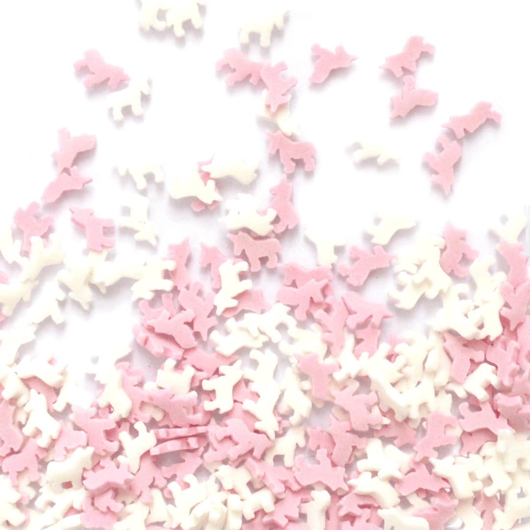unicornio rocía scrapcooking rosa y blanco