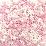chispas de azúcar de unicornio rosa y blanco