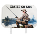 adorno de pastel de pesca personalizable
