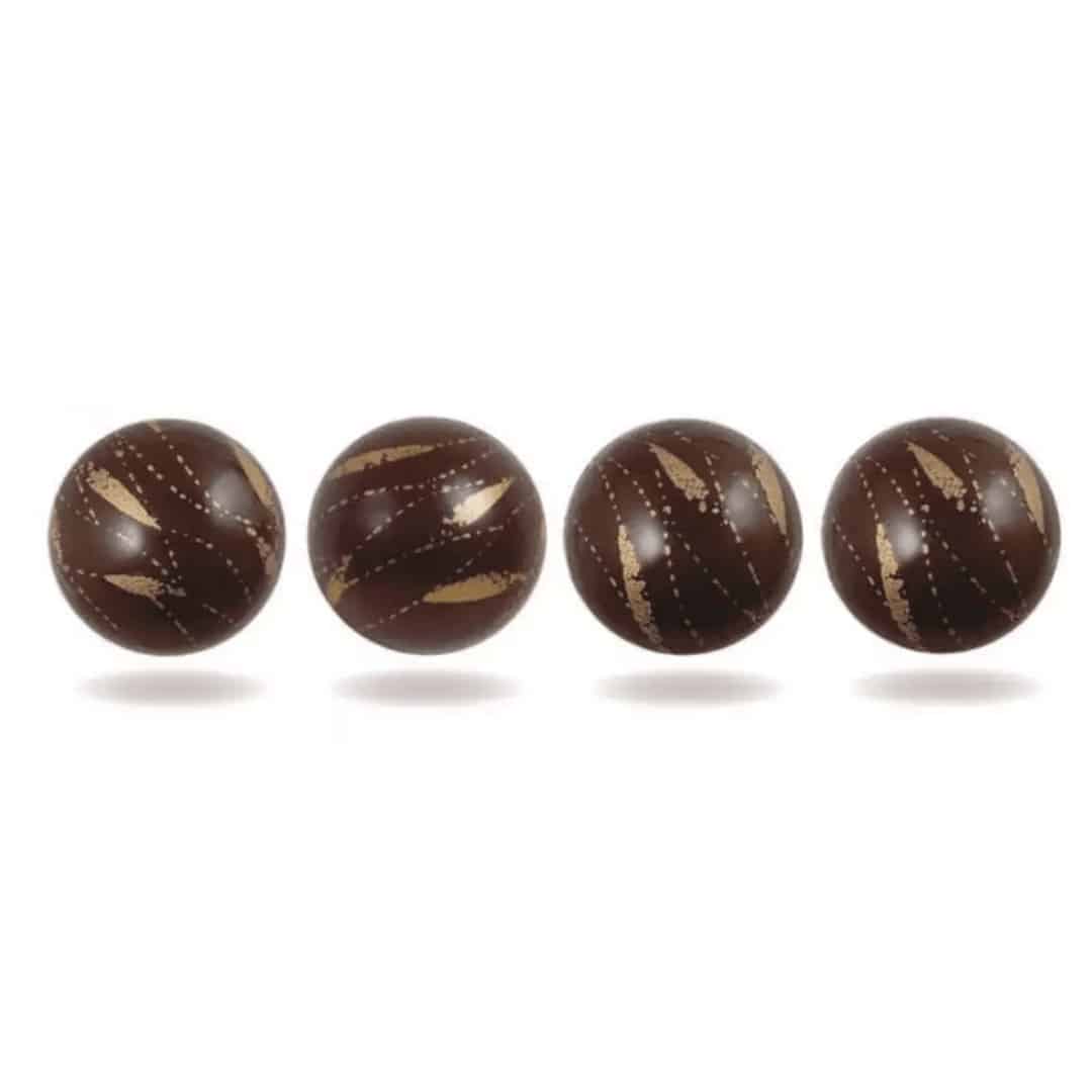 Bola de chocolate para tronco decorativo - juego de 4