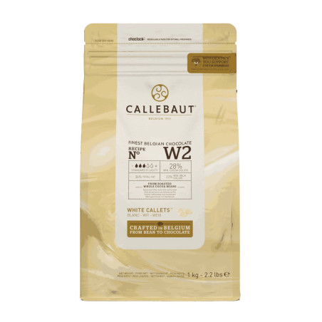 Guijarros de chocolate blanco Calleabaut 1 kg o 2,5 kg