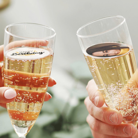 18 discos personalizables de 3cm para bebidas