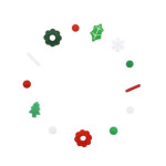 diferentes adornos navideños de azúcar