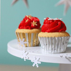 Mini estuches para cupcakes de invierno