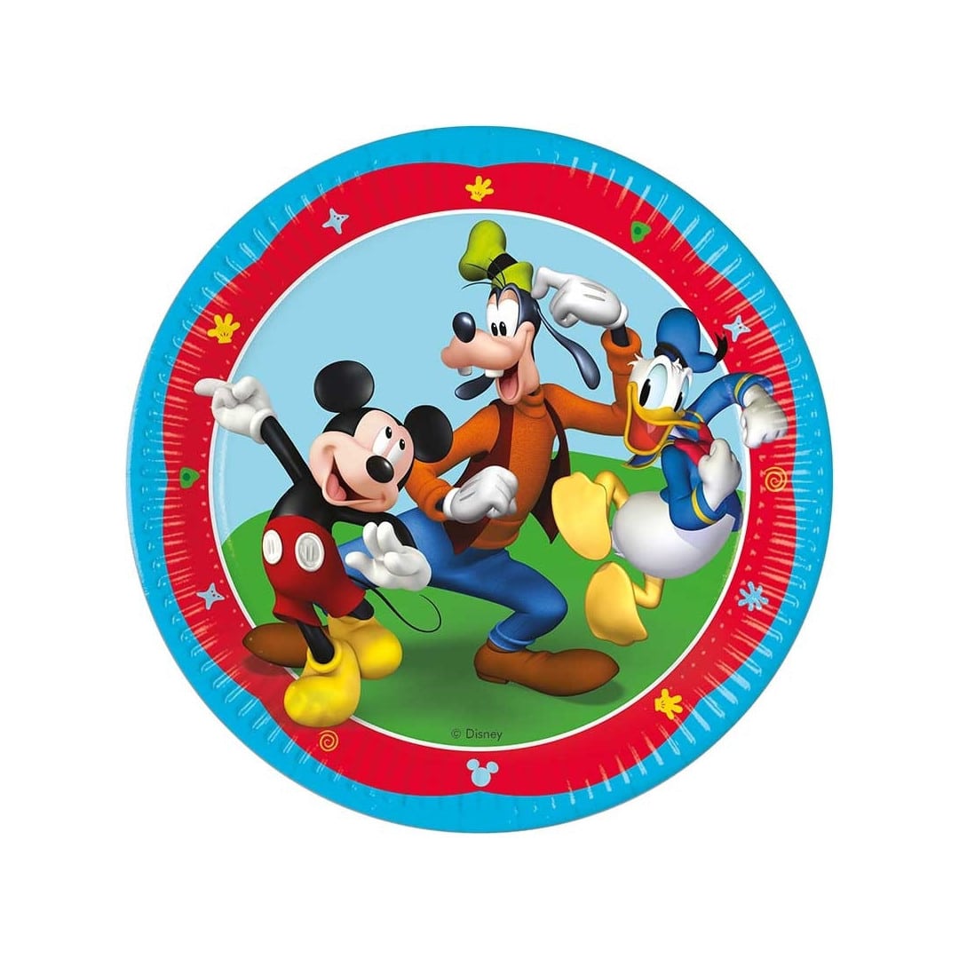 8 platos de papel de Mickey