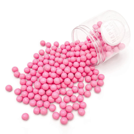 Bote al revés de cuentas grandes de Happy Sprinkles de color rosa
