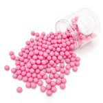 Bote al revés de cuentas grandes de Happy Sprinkles de color rosa