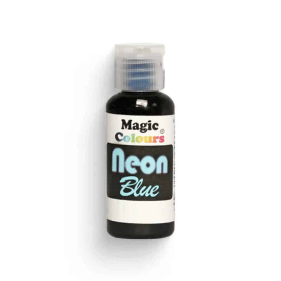 tintes en gel azul neón