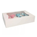 paquete de 25 cajas para cupcakes de 12 cavidades