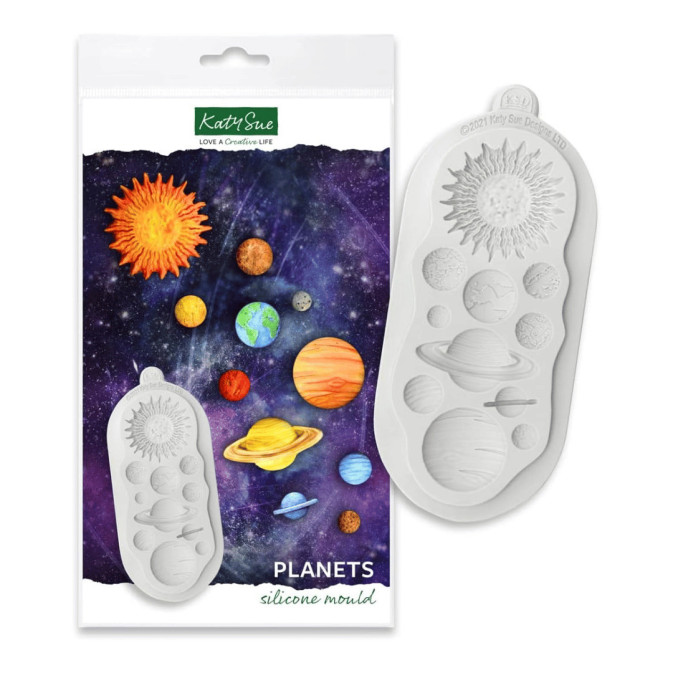 Molde para modelar planetas del sistema solar.