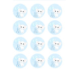 12 Mini discos de azúcar baby Ø 5 cm