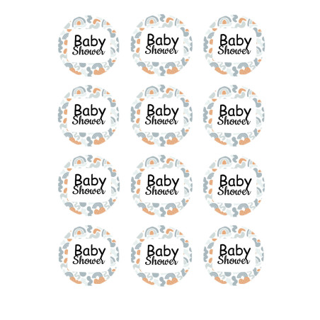 Discos comestibles para cupcakes para baby shower