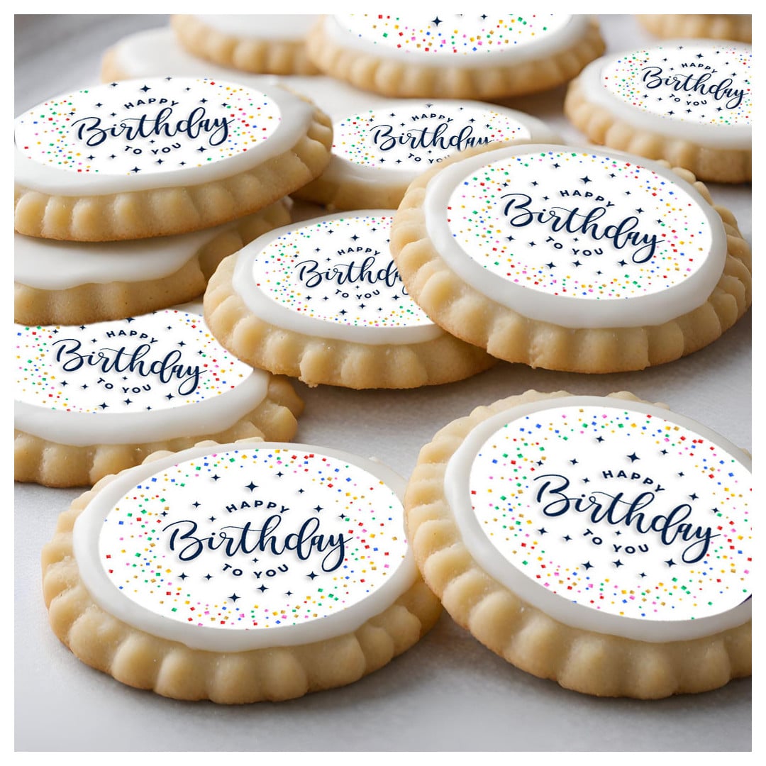 12 discos para cupcakes de feliz cumpleaños