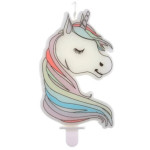 Vela de cumpleaños de unicornio pastel
