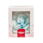 Caja decorativa con forma de oblea gigante de color azul