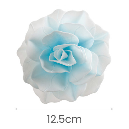 Flor de oblea gigante azul tamaño Dekora