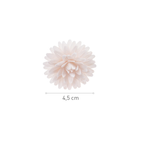 Diseño de pastel con 12 pompones de oblea blanca