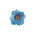 18 flores de oblea azules