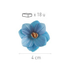 flor de oblea azul