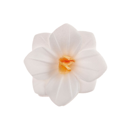18 flores de oblea blancas