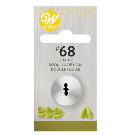 Punta de acero inoxidable con forma de hoja Wilton n.° 68
