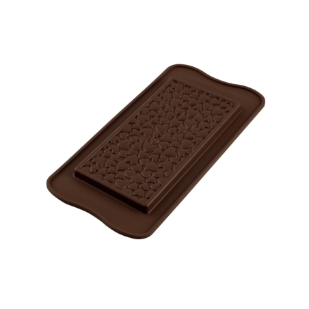 molde de barra de chocolate con forma de corazón