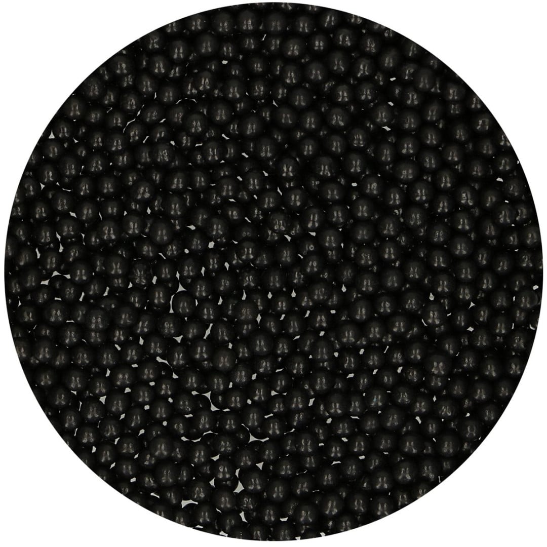 Perlas de azúcar negras brillantes de 4 mm