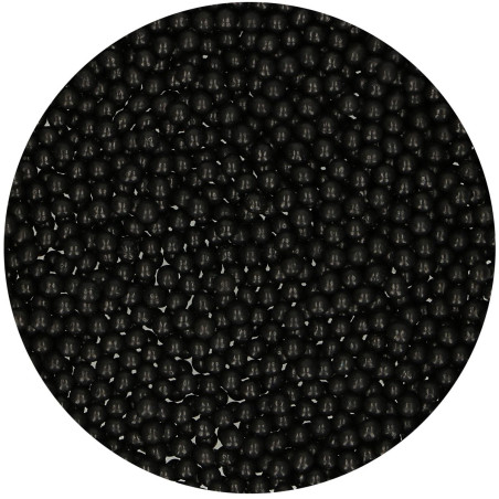 Perlas de azúcar negras brillantes de 4 mm
